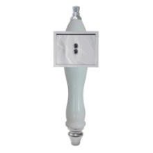 Picture of Tap Handle, Wood, Pub-Style with Shield White / Silver / Seasonal
