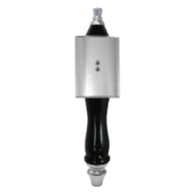 Picture of Tap Handle, Wood, Pub-Style with Shield Black / Silver / Curved Vertical Rectangle